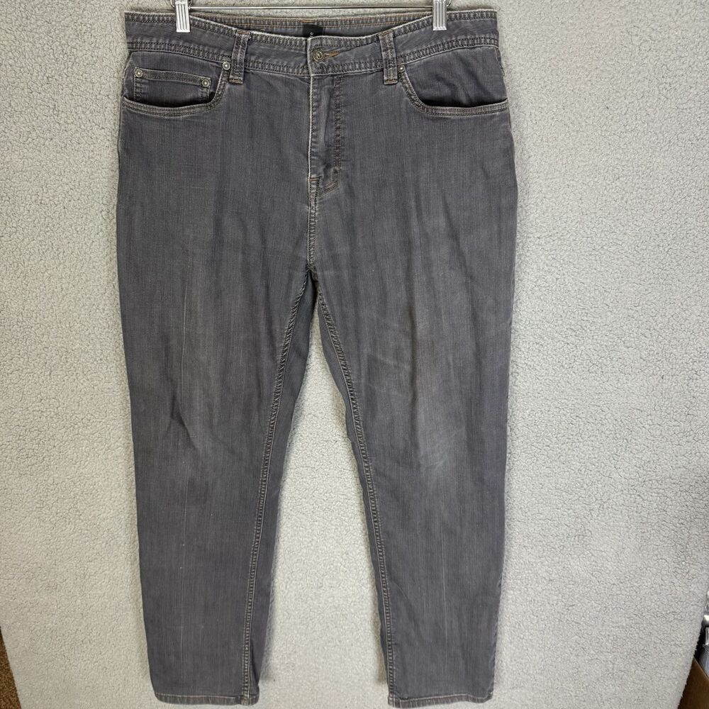 Prana Bridger Jeans Men's 36x30 Gray Denim Slim Fit Stretch Straight Outdoor